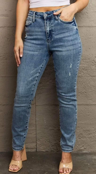 Judy Blue High Waisted Skinny Fit Stone Wash Jeans